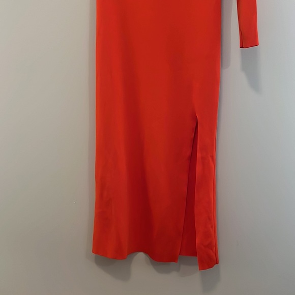 One-shoulder bright orange dress - Picture 4 of 7